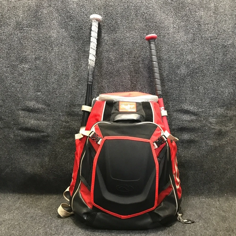 Rawlings BBBR25 Dual Batpack Baseball‎ / Softball Gear Bag Backpack Travel Bag